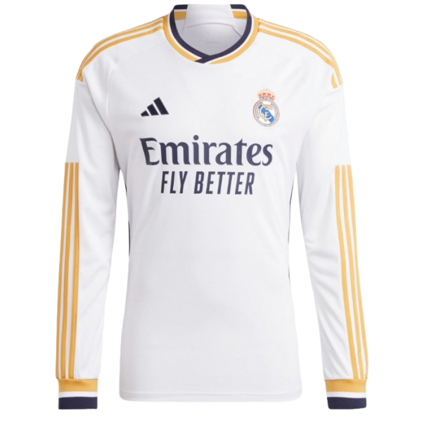 Camisa I Real Madrid 2023 2024 Adidas oficial manga comprida